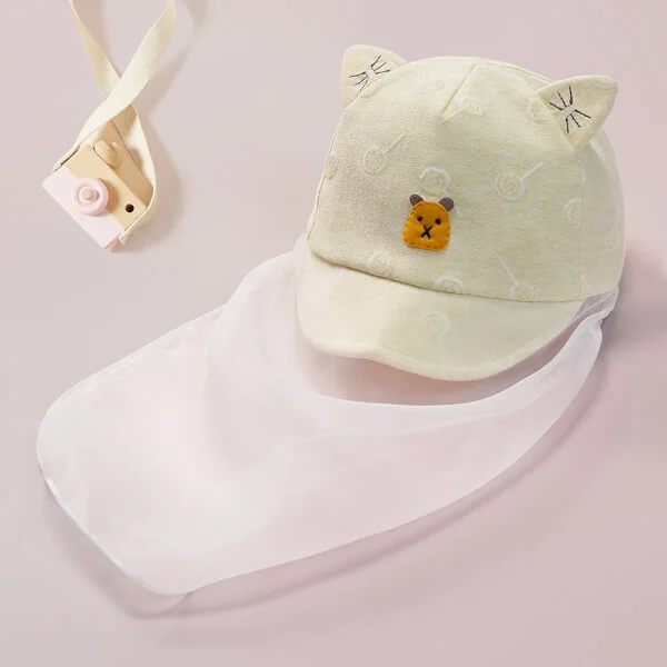 Nón lưỡi trai khăn voan Animo A2109_MN045 (0-12M,Vàng)