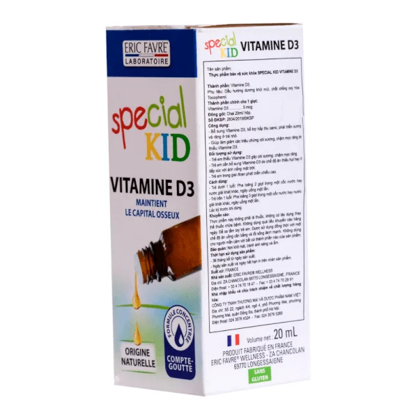 Combo 2 Siro bổ sung vitamin D3 cho bé Special Kid Vitamine D3 (20ml)