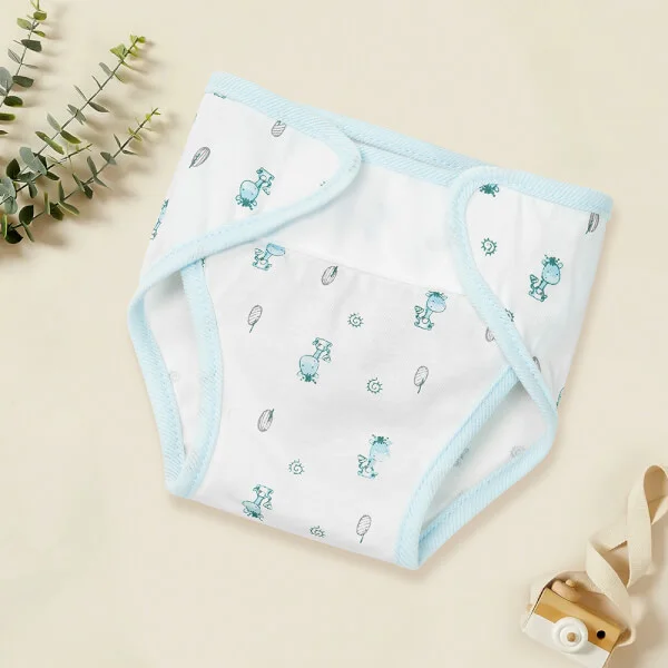Tã vải sơ sinh dán 5 cái CF I129016 (cỡ 1/2/3,Xanh)