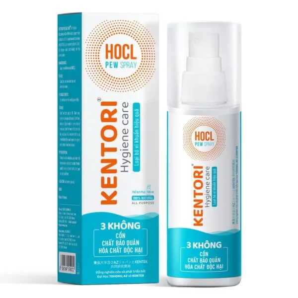 Xịt kháng khuẩn HOCL KENTORI HYGIENE CARE không cồn (chai 100ml)