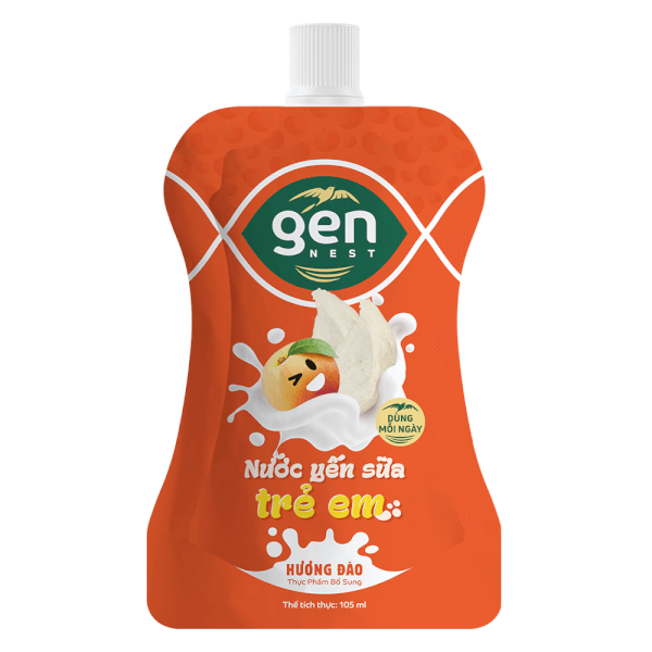 Nước yến sữa trẻ em Gennest hương Đào 105ml