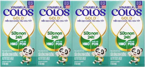 Combo 2 lốc Sữa non Vinamilk ColosGold 110ml (từ 1 tuổi) lốc 4 hộp