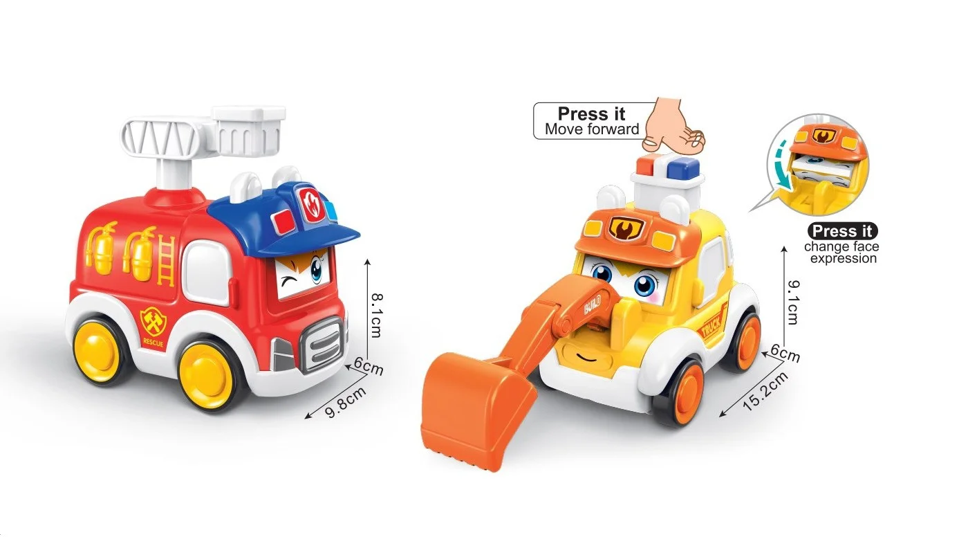 Đồ chơi xe ô tô nhấn cót kèm 3 chế độ mắt dễ thương RFD371800