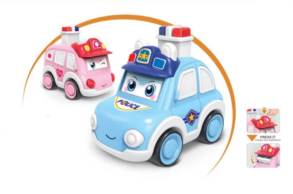 Đồ chơi xe ô tô nhấn cót kèm 3 chế độ mắt dễ thương RFD371799