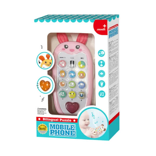 Đồ chơi điện thoại hình thỏ con RFD376563  (Hồng)