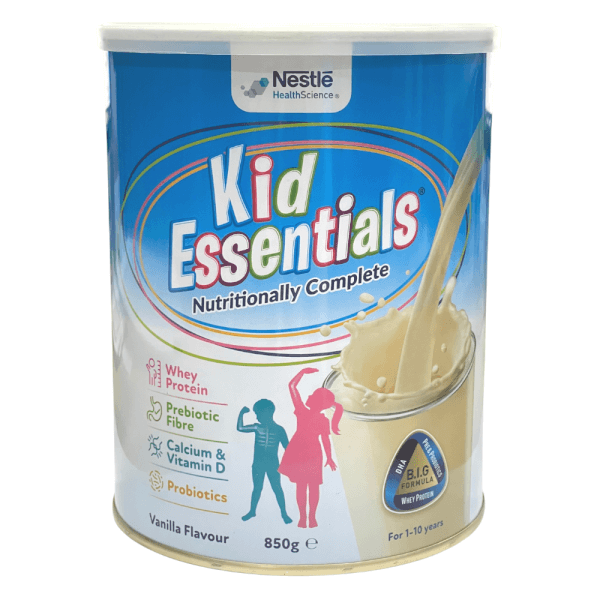 Thực phẩm dinh dưỡng y học Kid Essentials Australia 850g hương vani (1-10 tuổi) mẫu mới