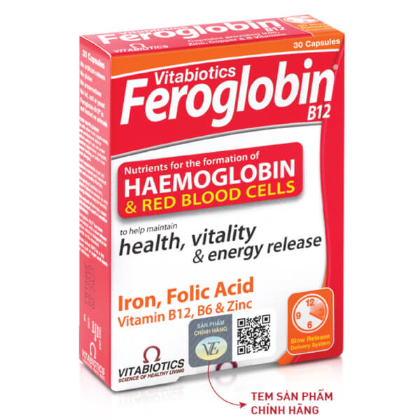 Viên uống bổ máu Feroglobin B12 Vitabiotics