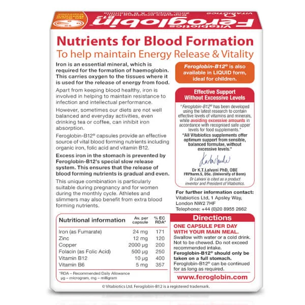 Viên uống bổ máu Feroglobin B12 Vitabiotics