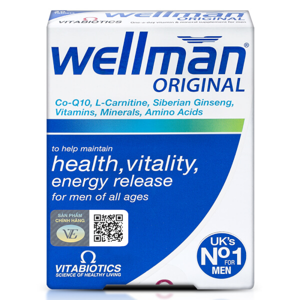 Viên uống bổ sung sức khỏe nam giới Wellman Vitabiotics (Hộp 30 viên)