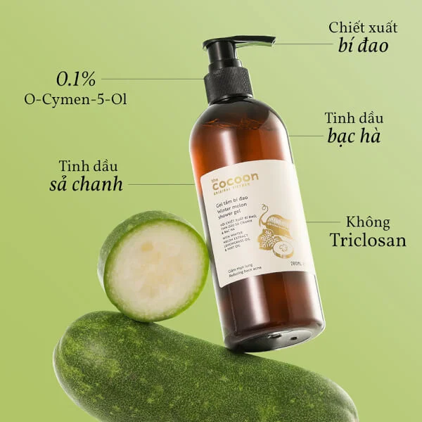 Gel tắm bí đao Cocoon (310ml)