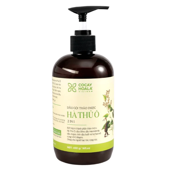 Dầu gội thảo dược Hà thủ ô 2in1 Cỏ cây hoa lá (450g)