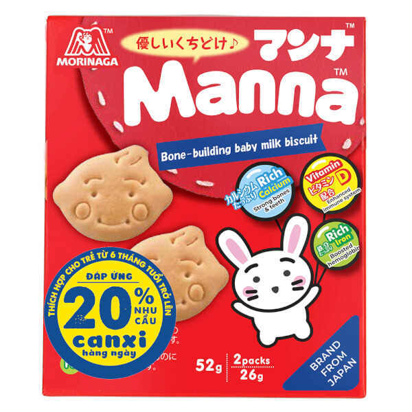 Bánh quy sữa Manna 52g