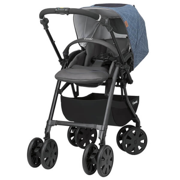 Xe đẩy Combi CrossGo 4 bánh quay tự động Kẻ Ghi
