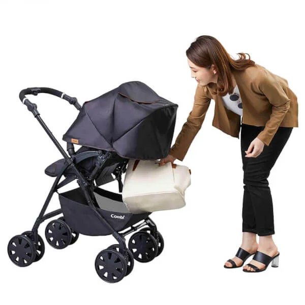 Xe đẩy Combi CrossGo 4 bánh quay tự động Kẻ Ghi