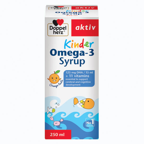 Combo 2 Siro tăng cường trí não cho bé Kinder Omega-3 250ml