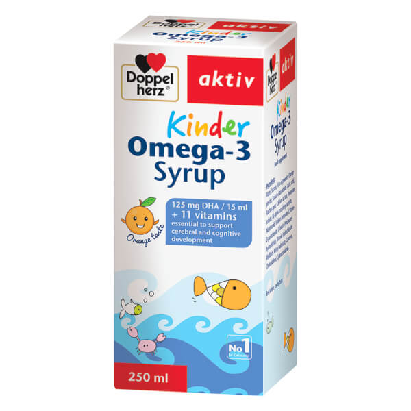 Combo 2 Siro tăng cường trí não cho bé Kinder Omega-3 250ml