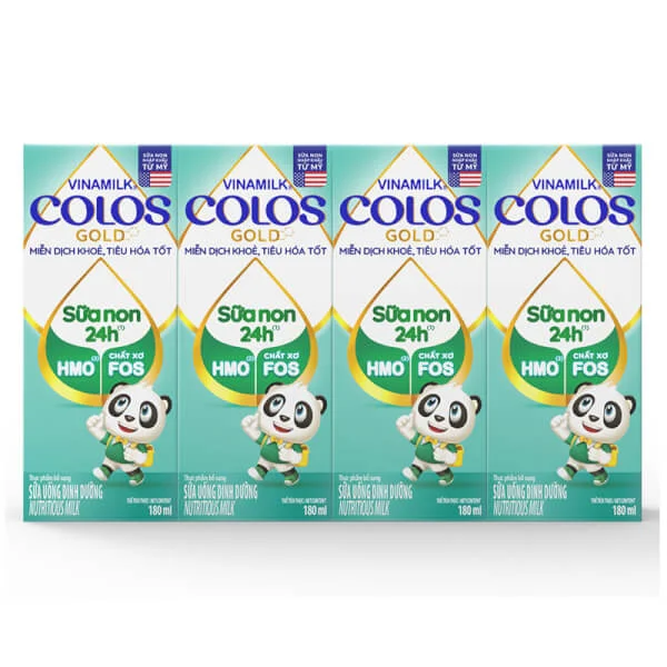 Thùng Sữa non Vinamilk ColosGold 180ml (từ 1 tuổi) lốc 4 hộp - 12 lốc