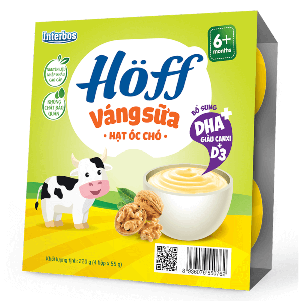 Combo 12 lốc Váng sữa hạt Óc chó Hoff