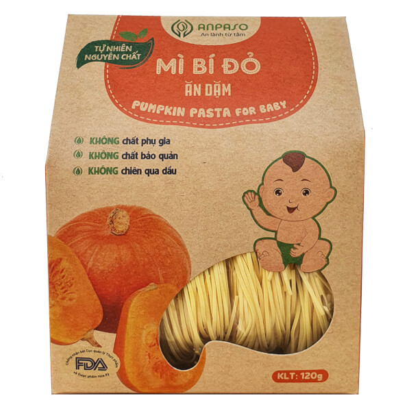 Combo 4 Mì bí đỏ ăn dặm cho bé Anpaso 120g