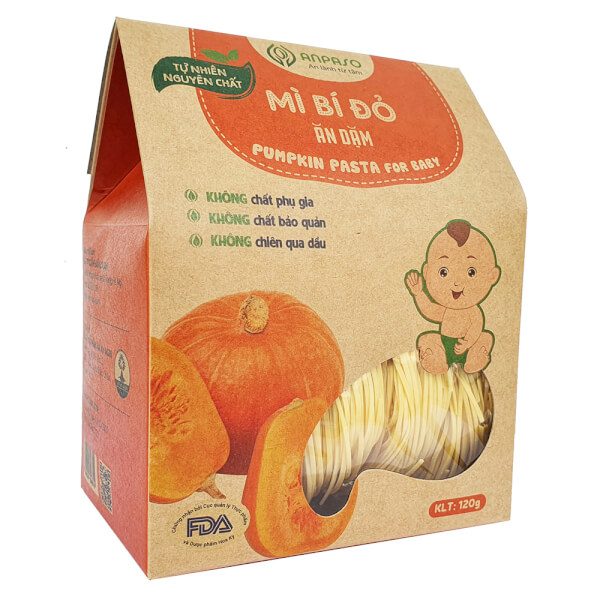 Combo 4 Mì bí đỏ ăn dặm cho bé Anpaso 120g