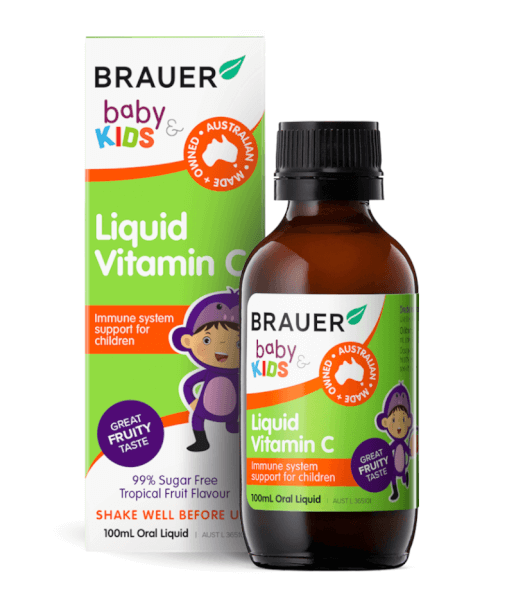 Combo 2 Thực phẩm bảo vệ sức khỏe Brauer Baby & Kids Liquid Vitamin C