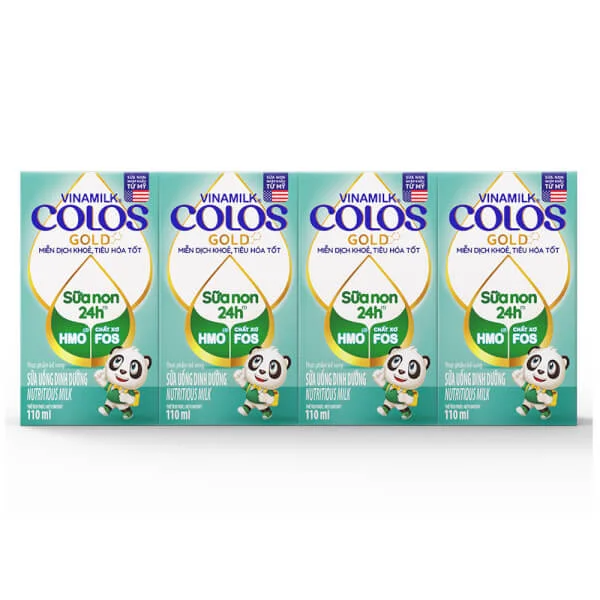 Sữa non Vinamilk ColosGold 110ml (từ 1 tuổi) lốc 4 hộp