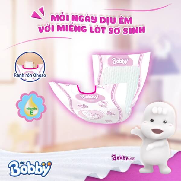 Combo 2 gói Miếng lót Bobby size Newborn 2 60 miếng (4-7kg)