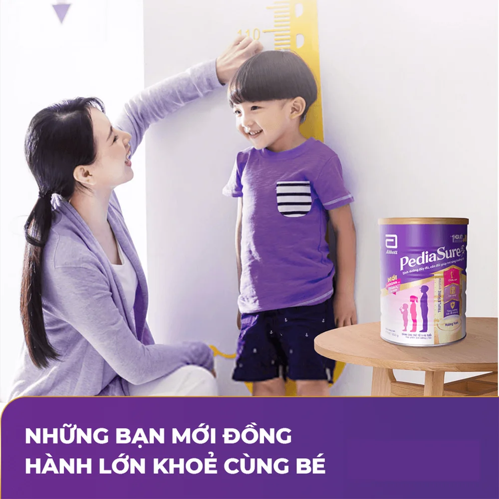 Thực phẩm dinh dưỡng y học cho trẻ 1-10 tuổi: Pediasure vani 800g (mẫu cũ: 850g)