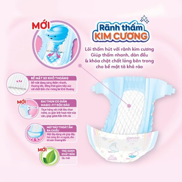 Combo 2 gói Bỉm tã dán Bobby siêu thấm size XL 62 miếng (12-17kg)