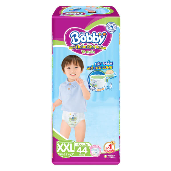 Bỉm tã quần Bobby size XXL 42 miếng (trên 16kg) (sản phẩm được giao với bao bì ngẫu nhiên)