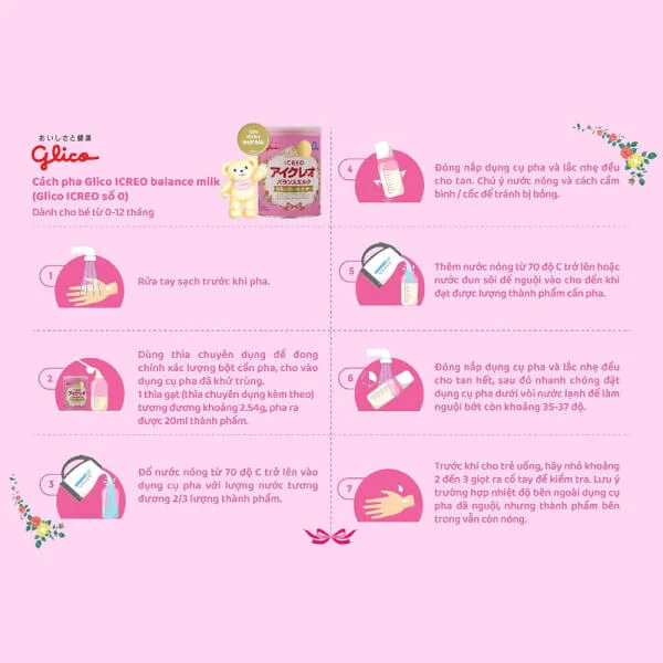 Sữa Glico Icreo số 0 800g - combo 2 lon (0-12 tháng)