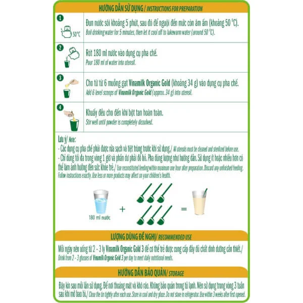 Sữa Vinamilk Organic Gold 2 350g (6-12 tháng)