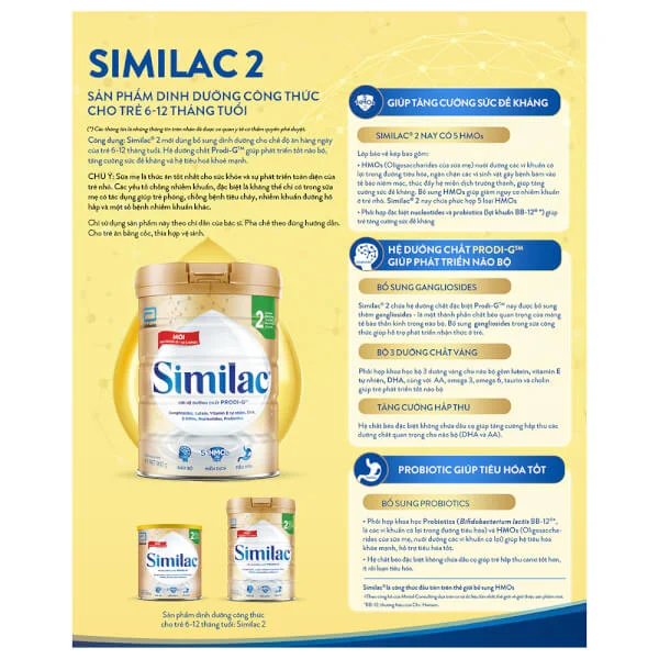 Sữa Similac 5G số 2 900g (6-12 tháng)