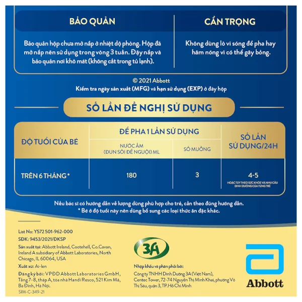 Sữa Similac 5G số 2 900g (6-12 tháng)