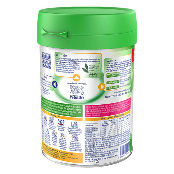 Sữa Nan Organic 1 900g (0-6 tháng)