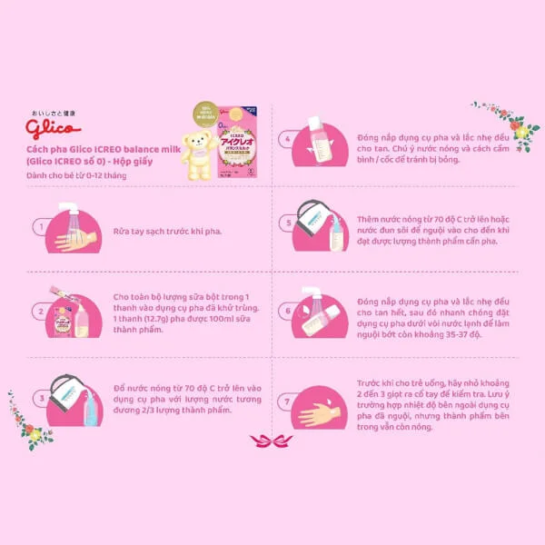 Sữa Glico Icreo số 0 127g (0-12 tháng)