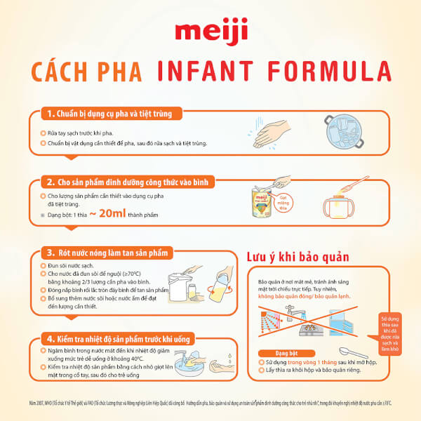 Combo 2 lon Sữa Meiji Infant Formula 800g (0-12 tháng)