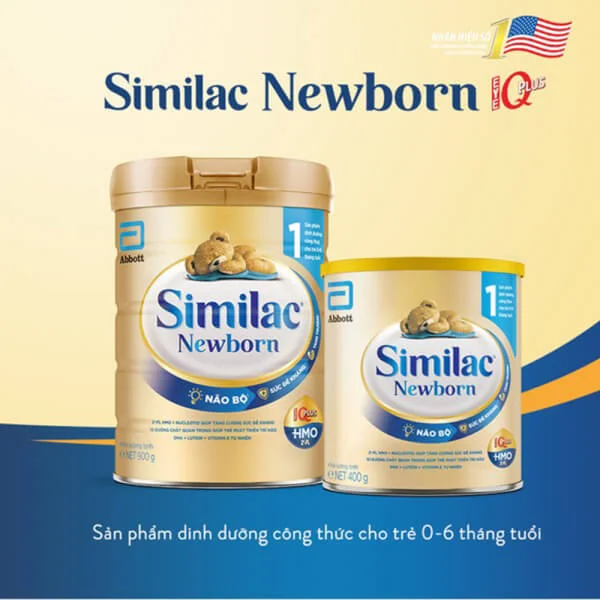 Combo 2 lon Sữa Similac Newborn Eye-Q 900g (0-6 tháng)