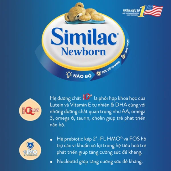 Combo 2 lon Sữa Similac Newborn Eye-Q 900g (0-6 tháng)