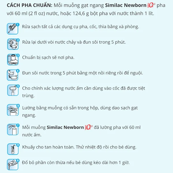 Combo 2 lon Sữa Similac Newborn Eye-Q 900g (0-6 tháng)