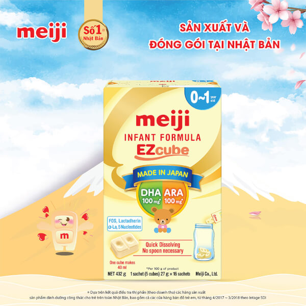 Combo 2 hộp Sữa Meiji thanh Infant Formula 432g (0-12 tháng)