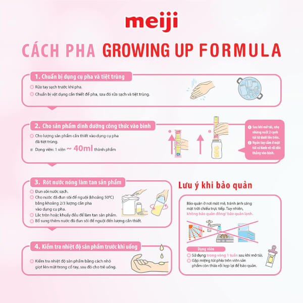 Combo 2 hộp Sữa Meiji thanh Growing up Formula 448g (12-36 tháng)