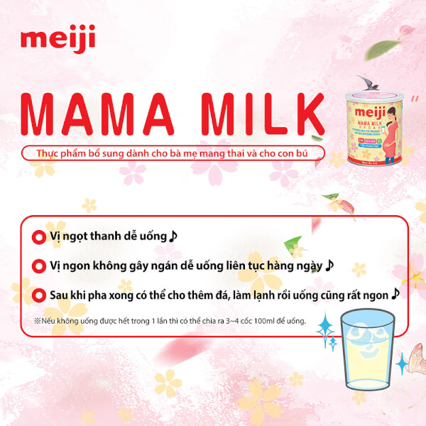 Combo 2 lon Sữa bầu Meiji mama 350g