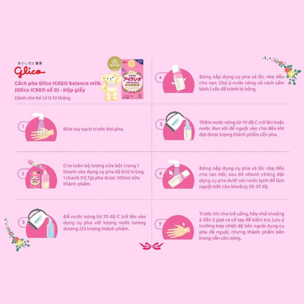 Combo 4 Sữa Glico Icreo số 0 320g (0-12 tháng)