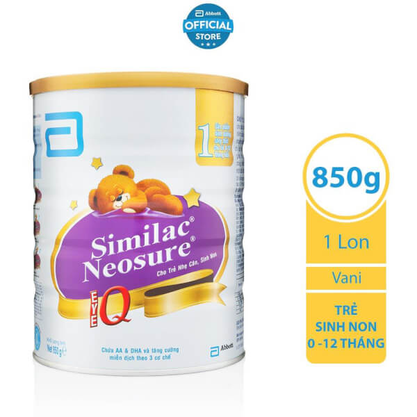 Combo 4 lon Sữa Similac Neosure 370g (0-12 tháng)