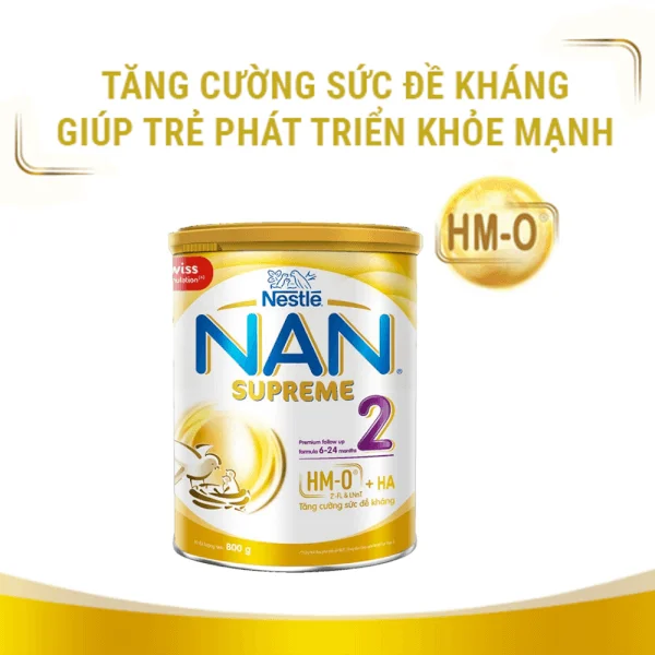 Combo 4 Sữa Nan Supreme 2 (2HMO) 800g (6-24 tháng)