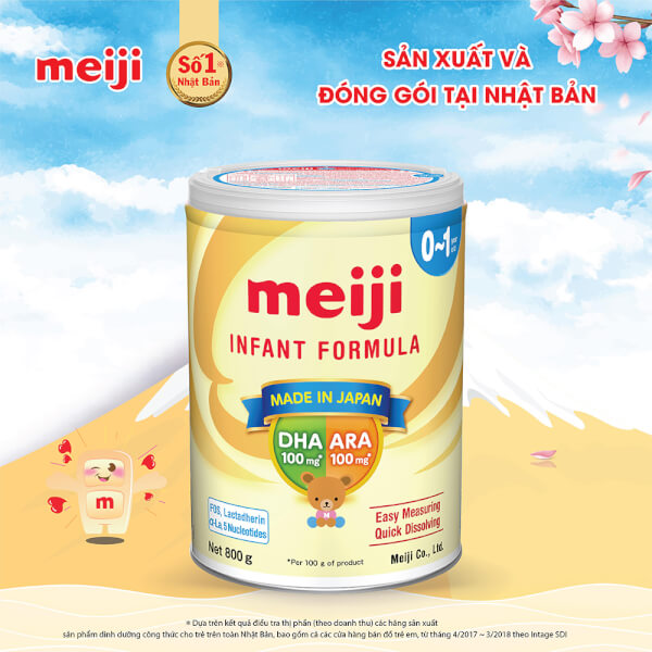 Combo 4 lon Sữa Meiji Infant Formula 800g (0-12 tháng)