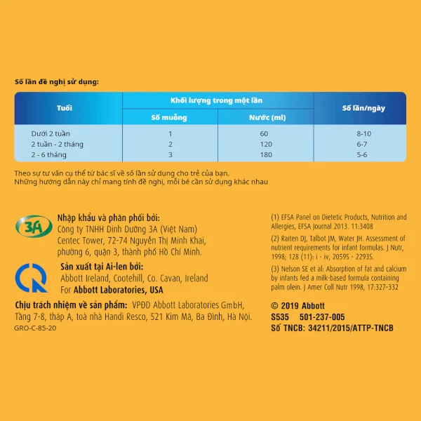 Combo 4 lon Sữa Abbott Grow 1 900g (0-6 tháng)