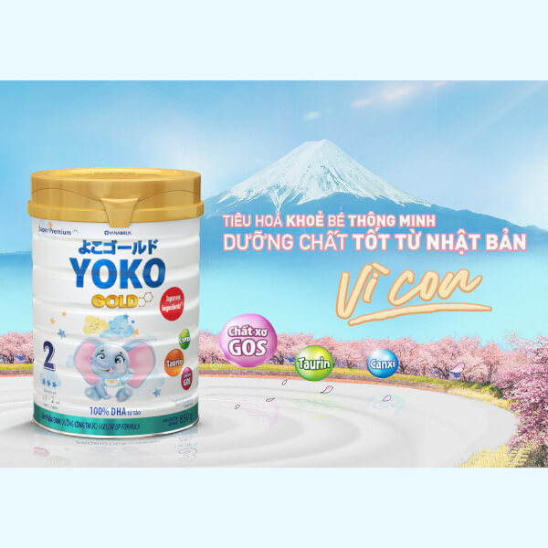 Combo 4 lon Sữa Vinamilk Yoko Gold 2 850g (1-2 tuổi)