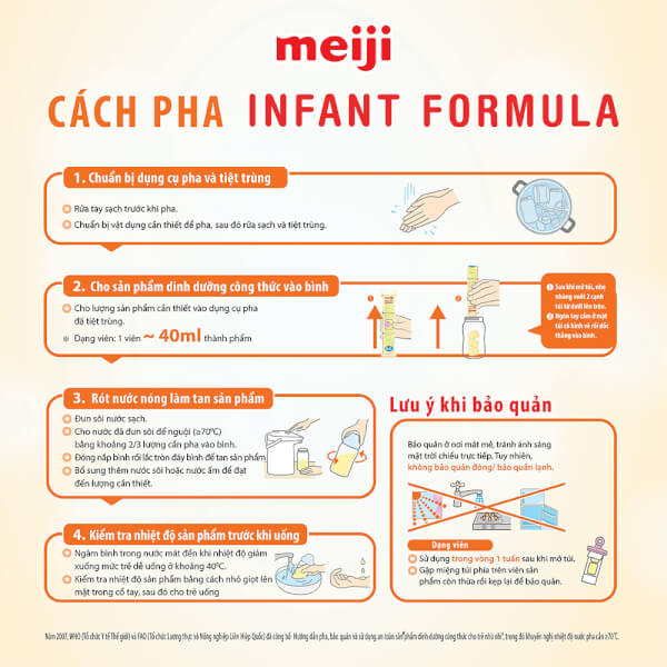 Combo 3 hộp Sữa Meiji thanh Infant Formula 432g (0-12 tháng)